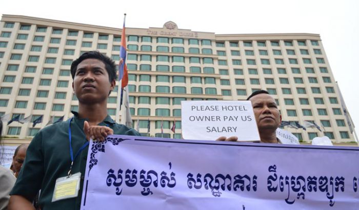 Great Duke Hotel、ホテル従業員が給与未払いに抗議