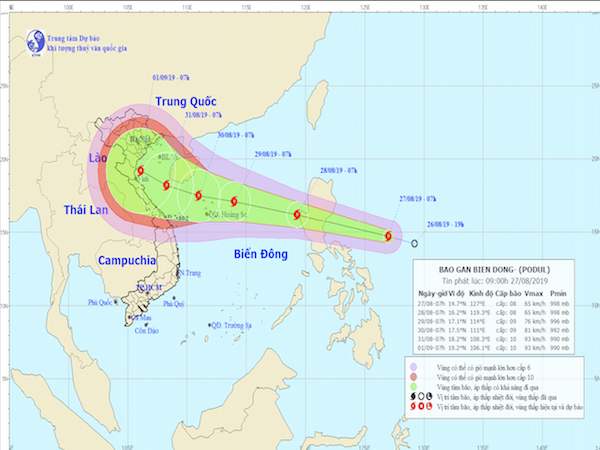 台風12号(ポードル)、ベトナムに上陸か