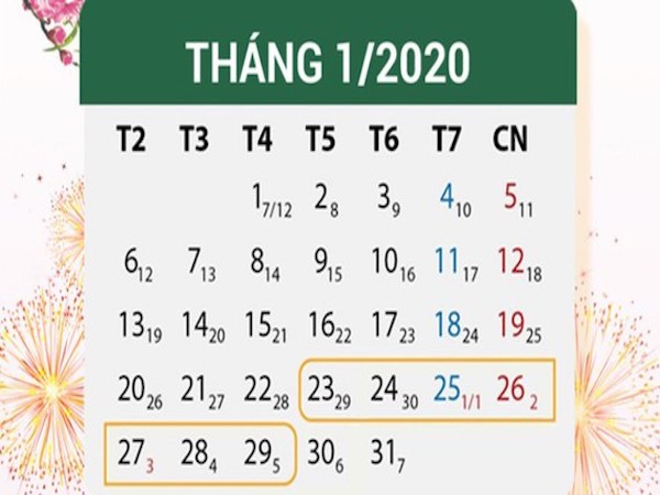 2020年のテト（旧正月）は7連休、首相が承認