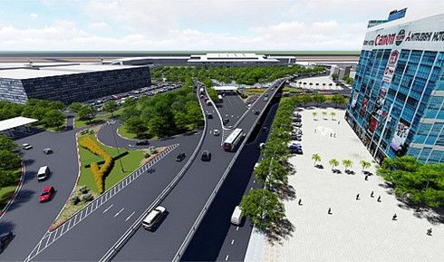 タンソンニャット空港の近くに二つの高架橋を建設