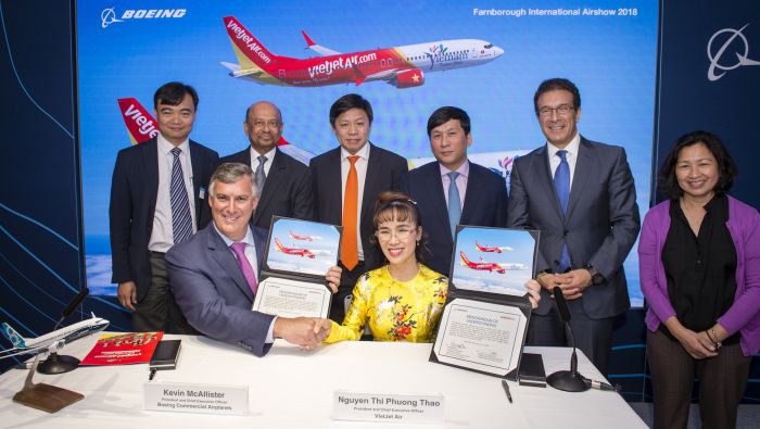 ベトジェット、新たに100機のボーイング機を購入