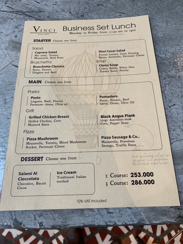ハノイ,イタリアン,VINCI,ランチ,リンラン,レストラン