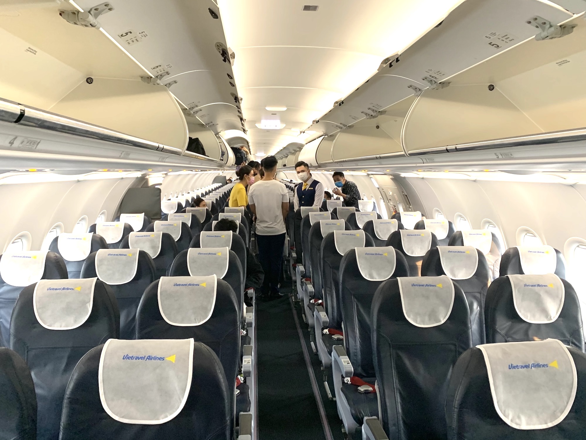 ベトナムの新規航空会社であるベトトラベル航空の機内
