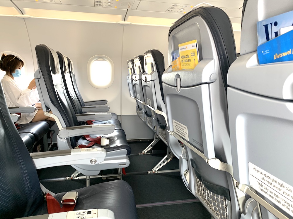 空いていたVietravel Airlinesダナン発ホーチミン行き便の機内