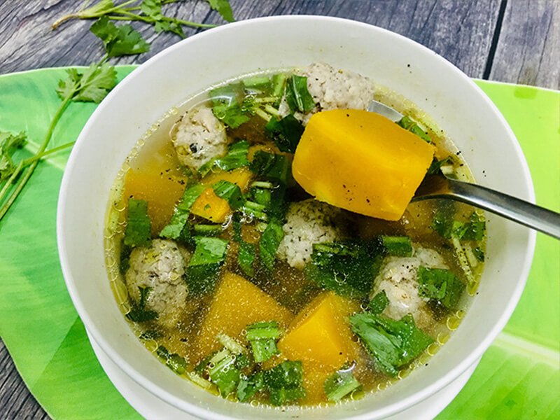 かぼちゃを使ったCanh b&iacute; đỏ