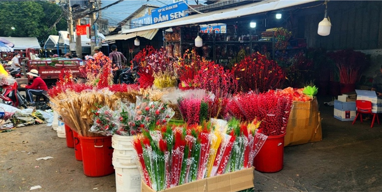ホーチミンのダムセン生花市場