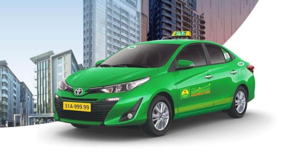Mai Linhタクシーの緑色の車両