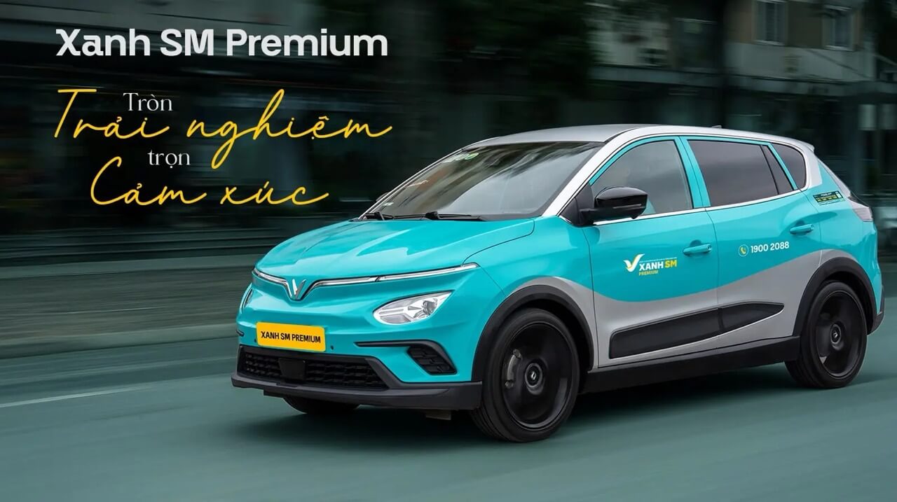 旧Xanh SMブランドの電気自動車タクシー