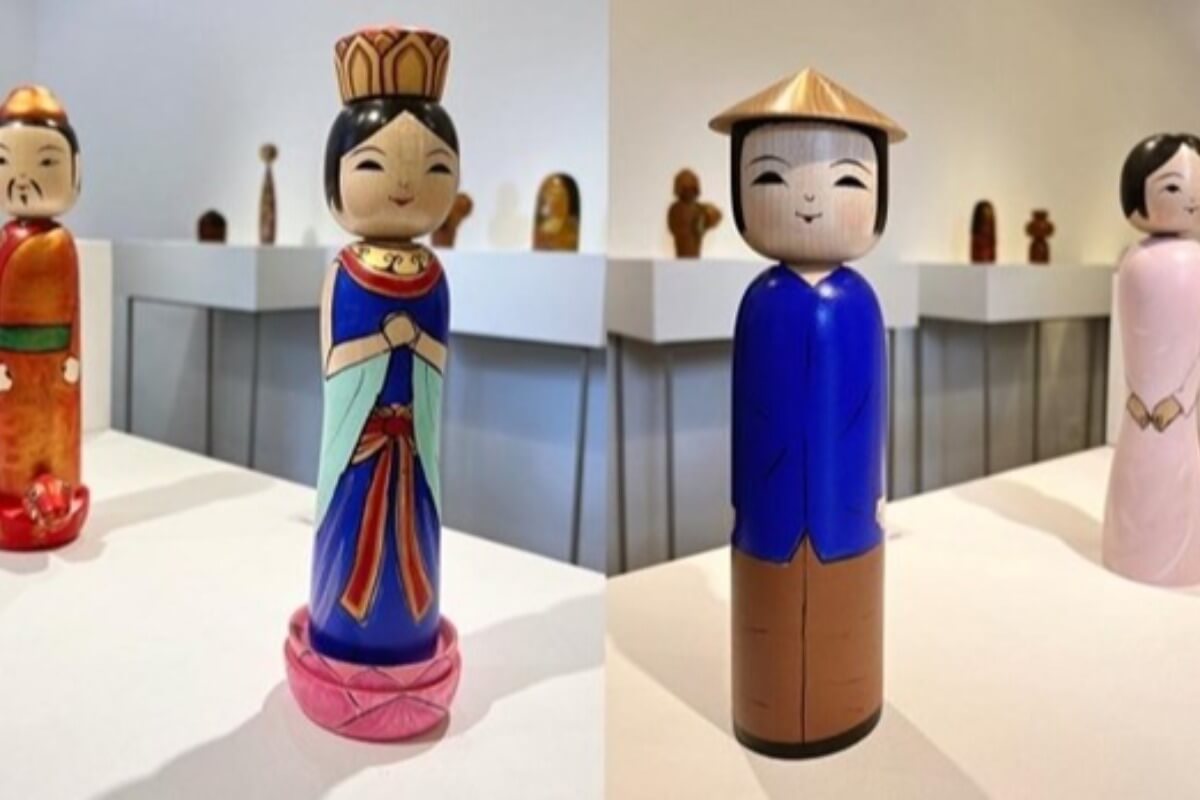 ハノイ市で日本のこけし展開催中