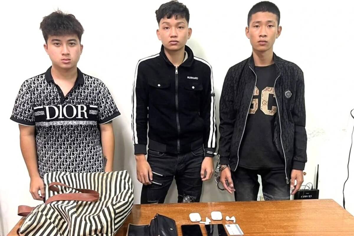 ホイアンで外国人がひったくり被害、容疑者3人を逮捕