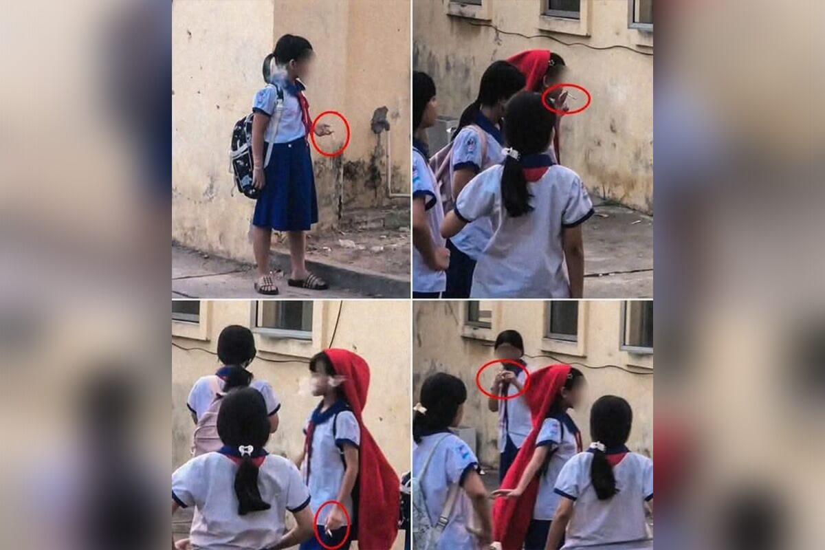 小学生が学校で喫煙、SNS動画に世間が注目