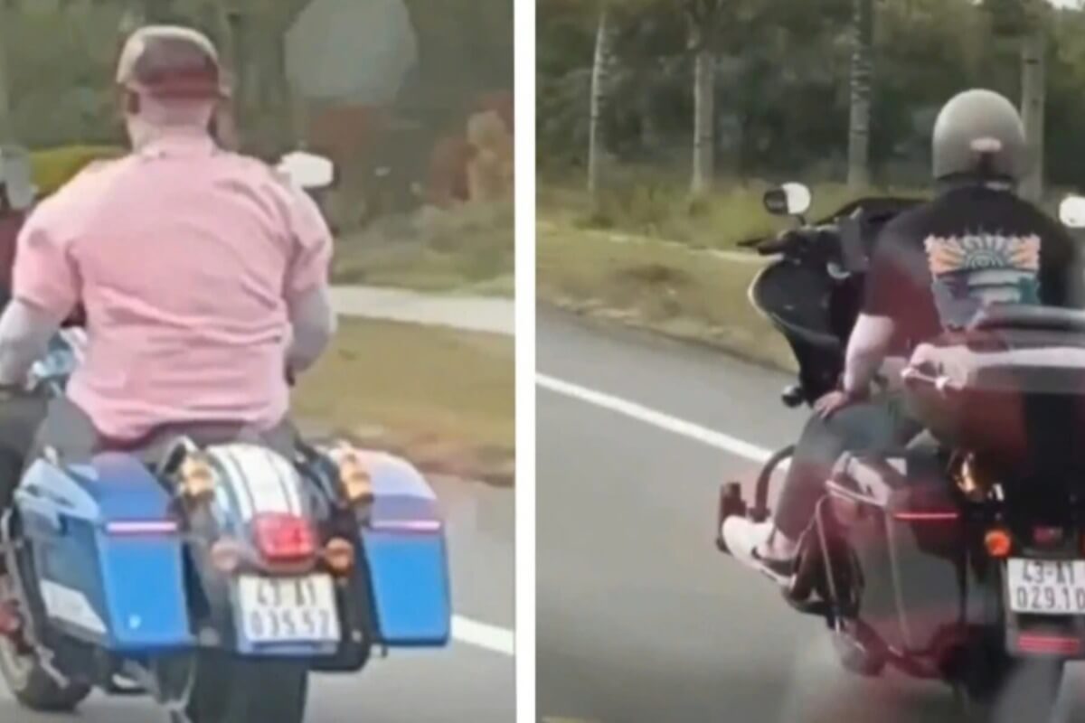両手離しでバイクを運転、韓国人観光客に行政処分