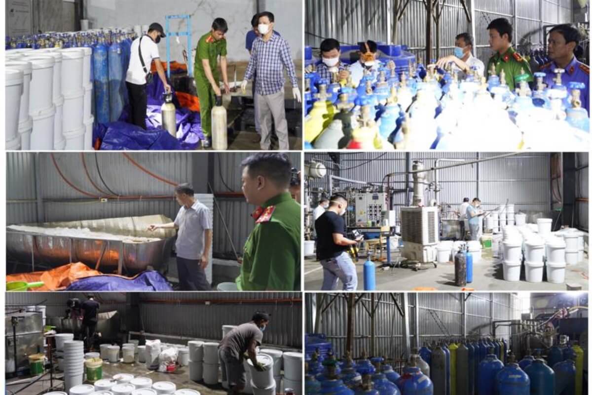 約50トンの笑気ガスを製造・販売、ベトナム北部で組織を摘発