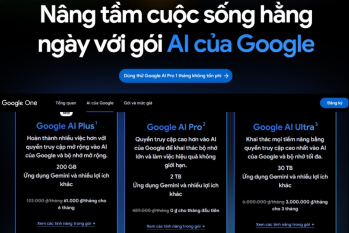 Googleの低価格AIサービス、月額12万ドンで提供を開始