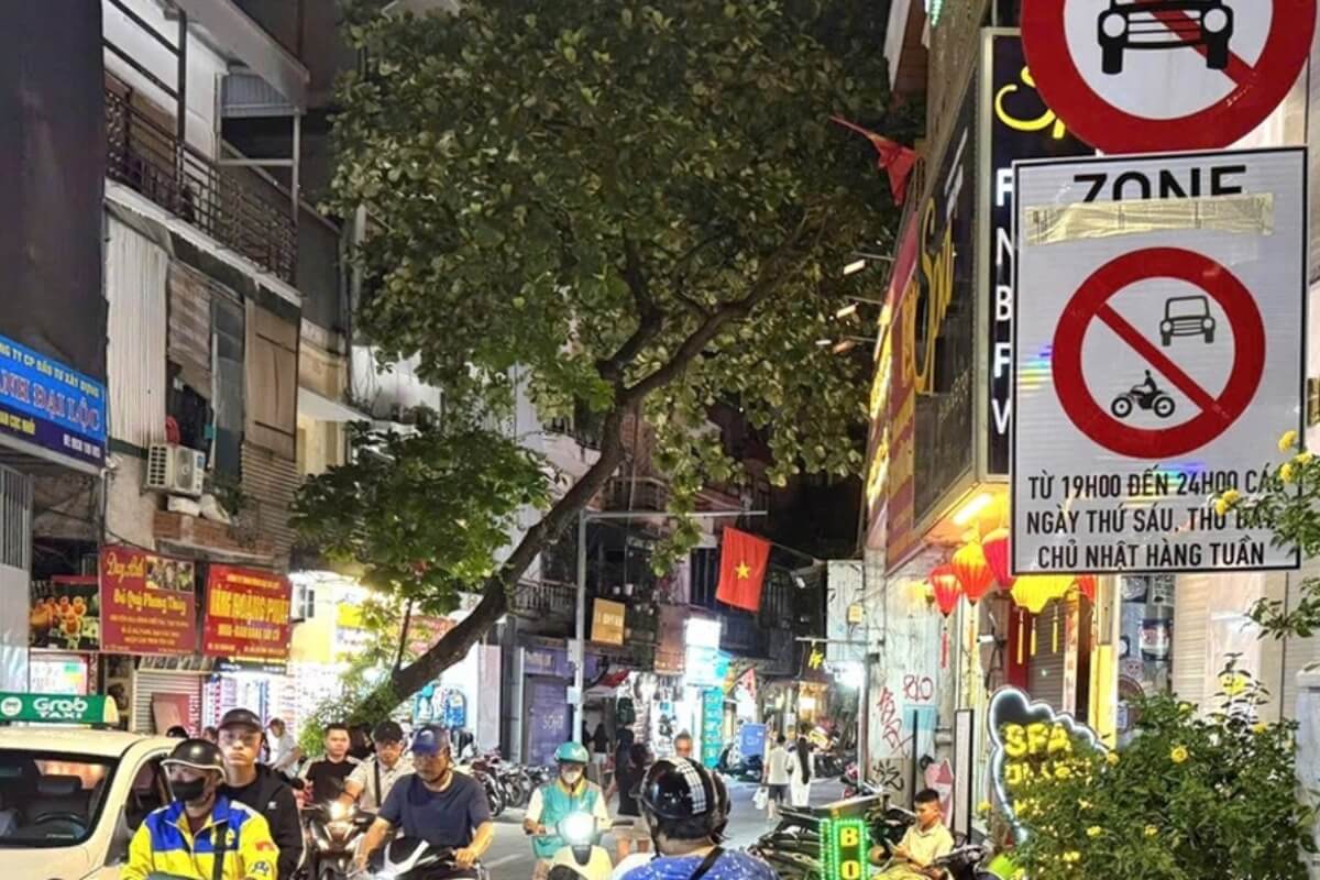 ハノイ中心部で車両規制開始、週末夜は全面通行禁止へ