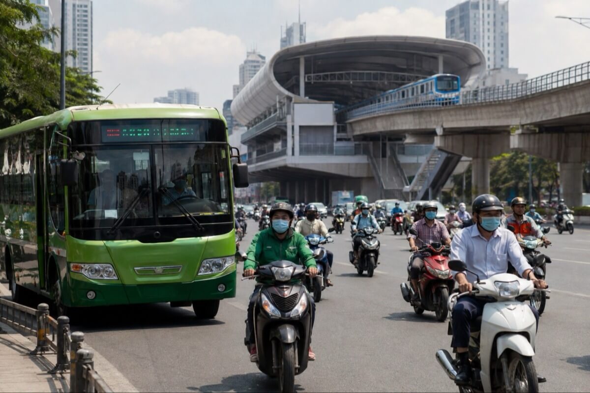 ホーチミン市のバス、メトロアクセスはバイクの約2倍　公共交通の課題が浮き彫り