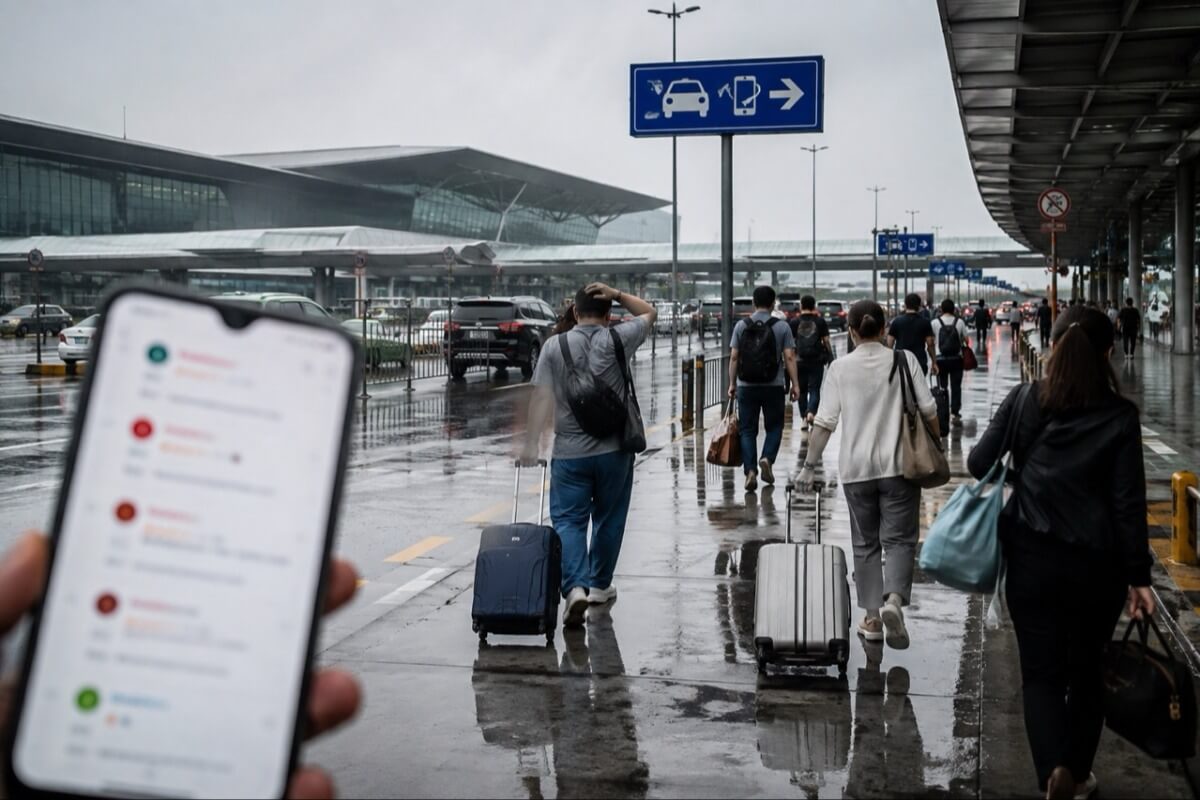 ハノイ空港で配車アプリ利用者に不満噴出、雨の中で数百m歩行に低評価殺到