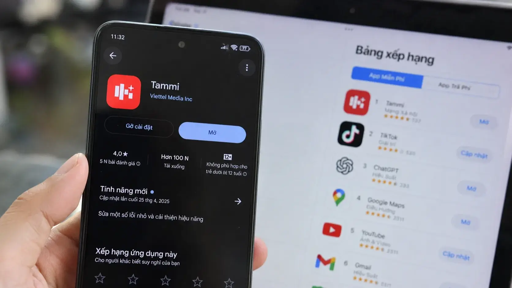 Viettelの新アプリ「Tammi」が500万DL突破、TikTok超えで首位獲得