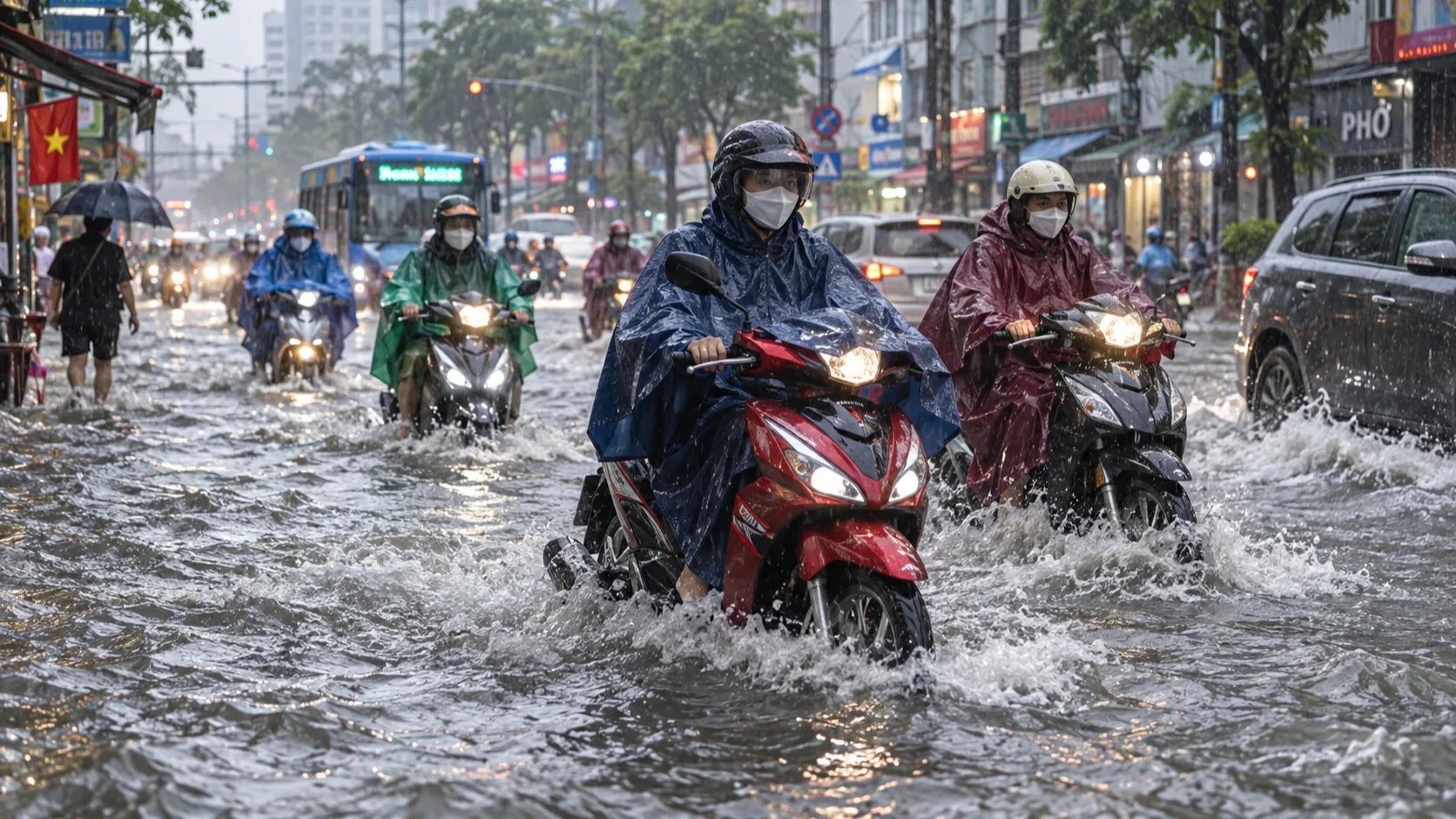 ホーチミン市、17日から大雨へ 21日までに250mm超の地域も
