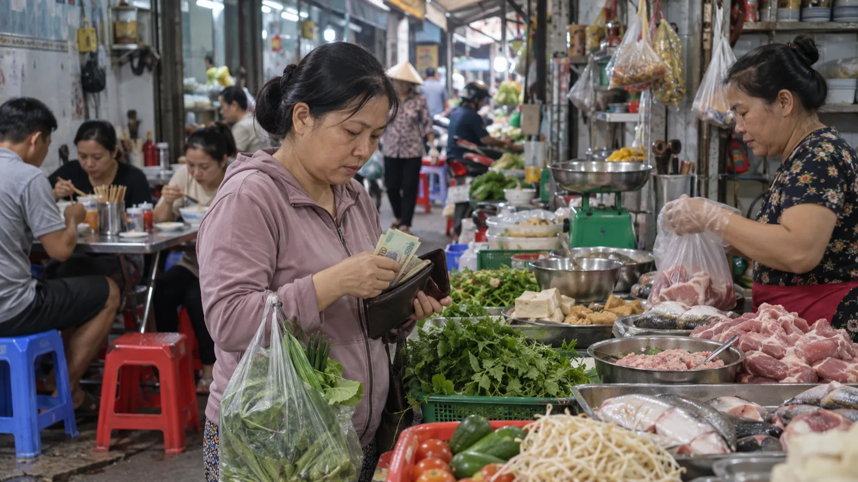 ホーチミン市で食品値上がり、2人分の1食が10万ドンに