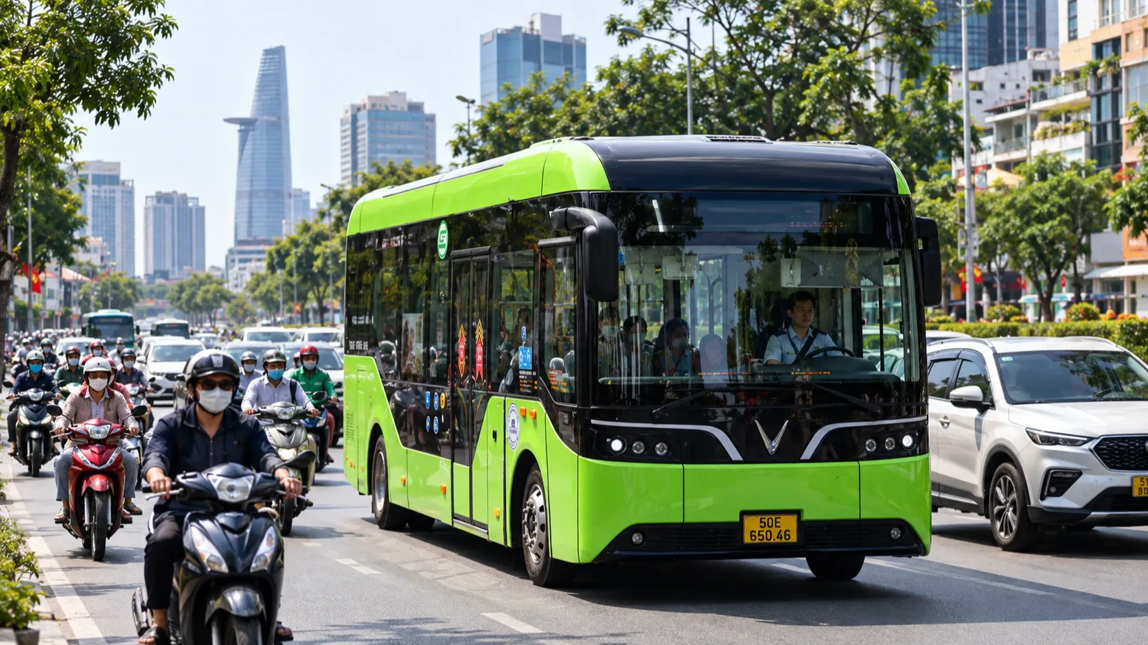 ホーチミン市、ガソリン車禁止せず EV転換支援や中心部課金を検討
