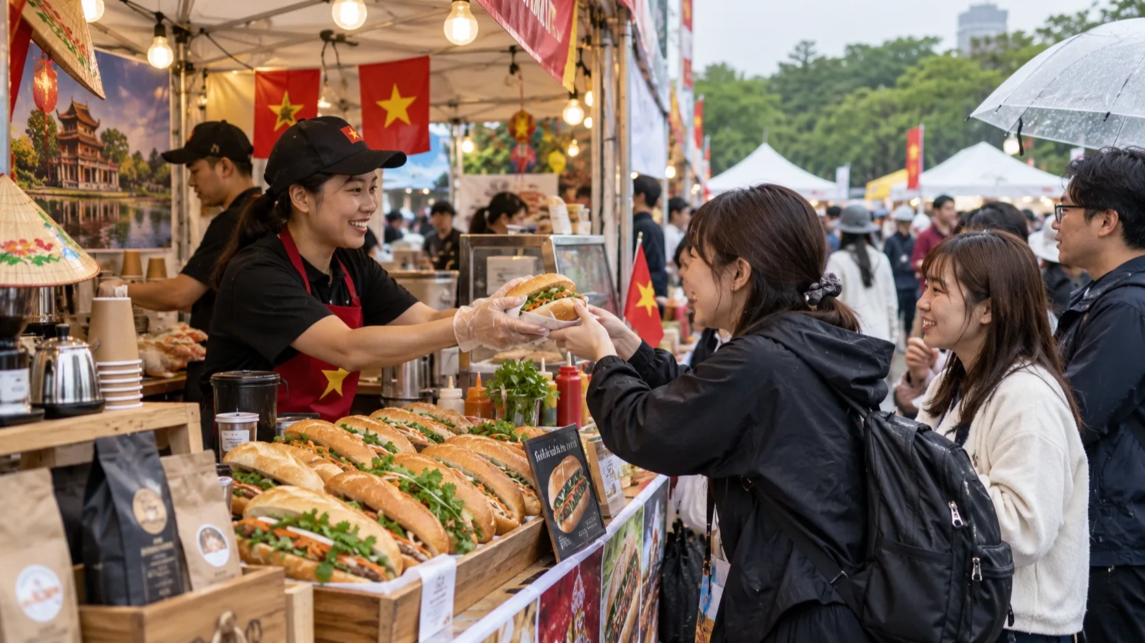 日本初のベトナム・バインミー祭り、東京で開催 雨でも数千人来場