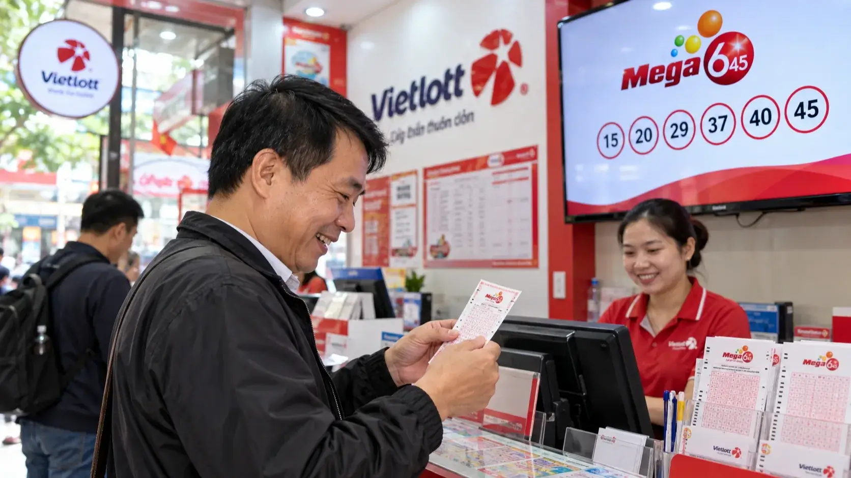 Vietlottで約2000億ドン当選、Mega 6/45で10年最高額