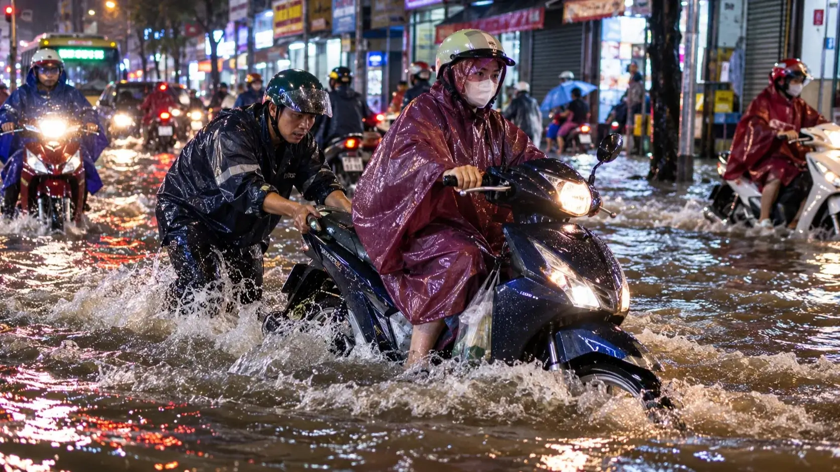 ホーチミン市で集中豪雨が増加、45分で100mm超も　排水能力を超える雨が頻発