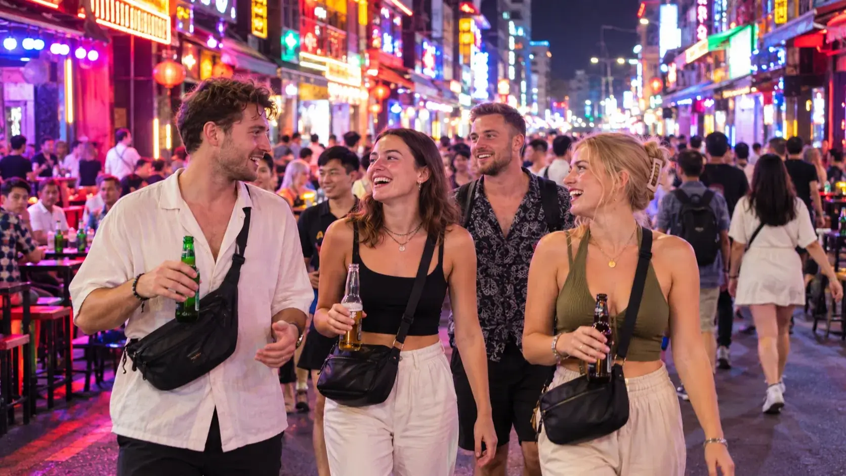 ホーチミン市のブイビエン通り、外国人観光客に人気　夜のにぎわいと手頃な価格が魅力