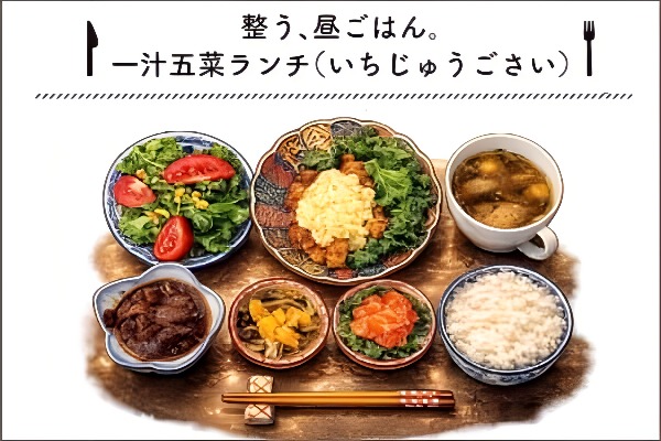 大人気の「一汁五菜ランチ」がパワーアップ!通常メニューは10%OFFで昼飲みにも◎