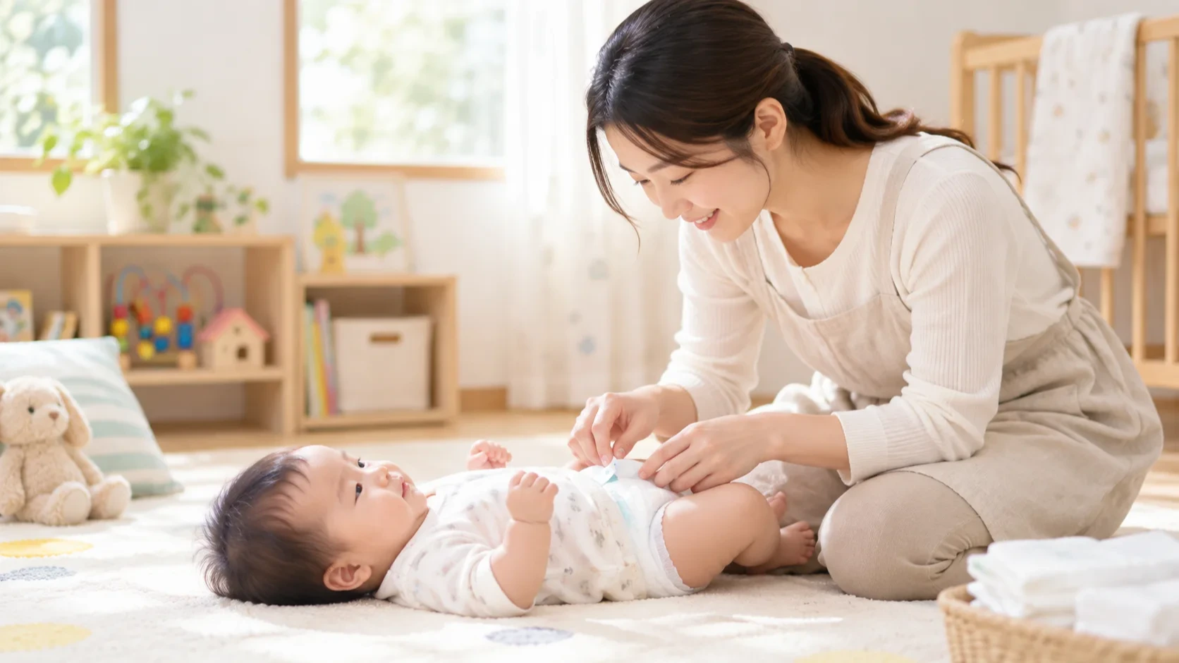 赤ちゃんのうんちの色に注意｜白・赤・黒は病気のサイン？